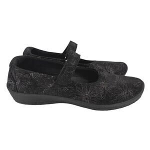 Arcopedico L45 Mary Jane Flat Loafer Size EU 42 Black Floral Lytech Lightweight